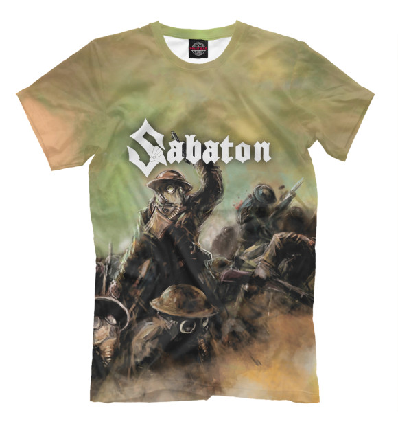 Футболка для мальчиков с изображением Sabaton цвета Белый