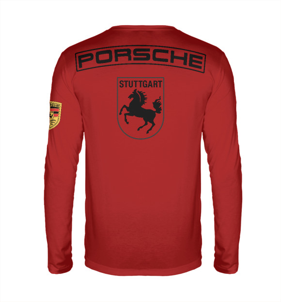 Мужской лонгслив с изображением Porsche цвета Белый