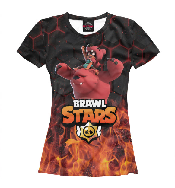 Женская футболка с изображением Brawl Stars Nita цвета Белый