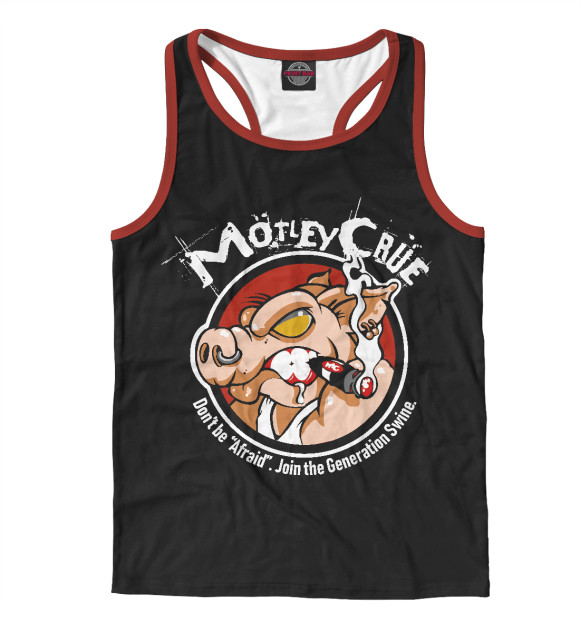 Мужская майка-борцовка с изображением Motley Crue цвета Белый