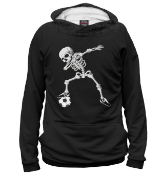 Мужское худи Dabbing Skeleton Soccer