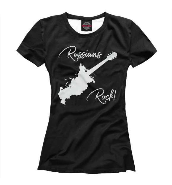 Футболка для девочек с изображением Russians Rock цвета Белый