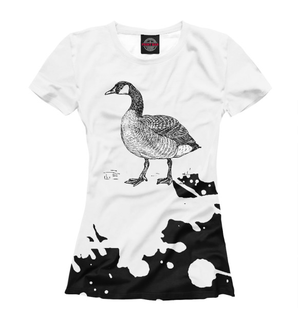 Женская футболка с изображением Canada Goose Bird цвета Белый