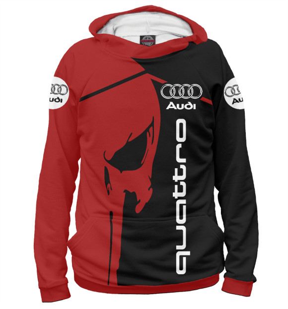 Женское худи с изображением Audi цвета Белый