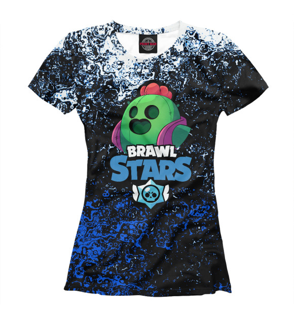 Футболка для девочек с изображением Brawl Stars цвета Белый