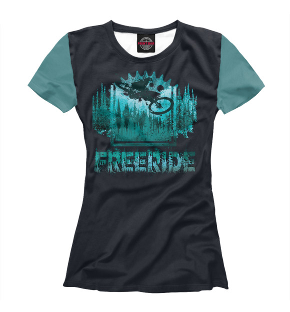 Женская футболка с изображением Freeride цвета Белый