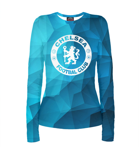 Женский лонгслив с изображением Chelsea Geometry цвета Белый