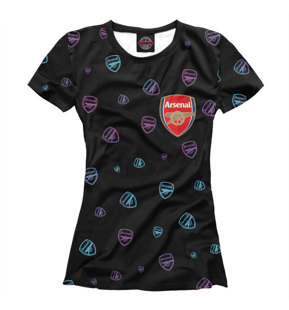 Футболка для девочек с изображением Arsenal / Арсенал цвета Белый