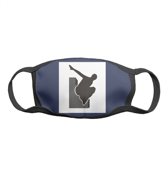 Маска тканевая с изображением Воркаут (прыжок) цвета Белый