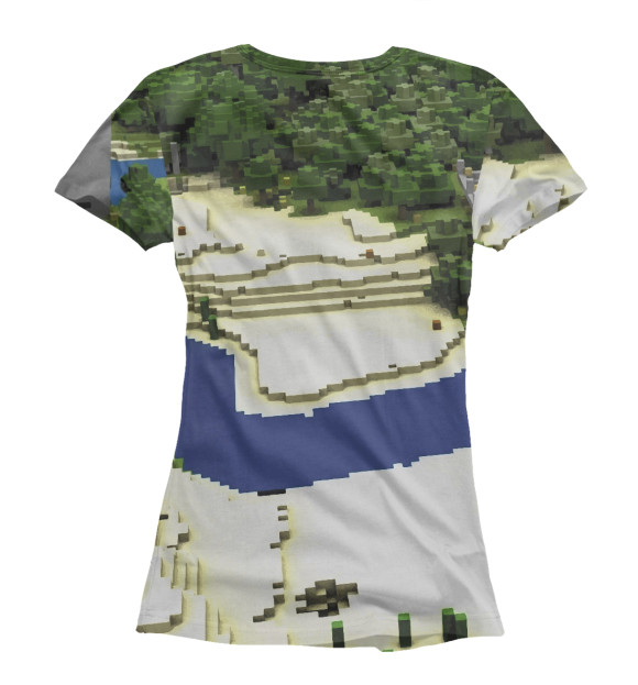 Футболка для девочек с изображением Minecraft цвета Белый