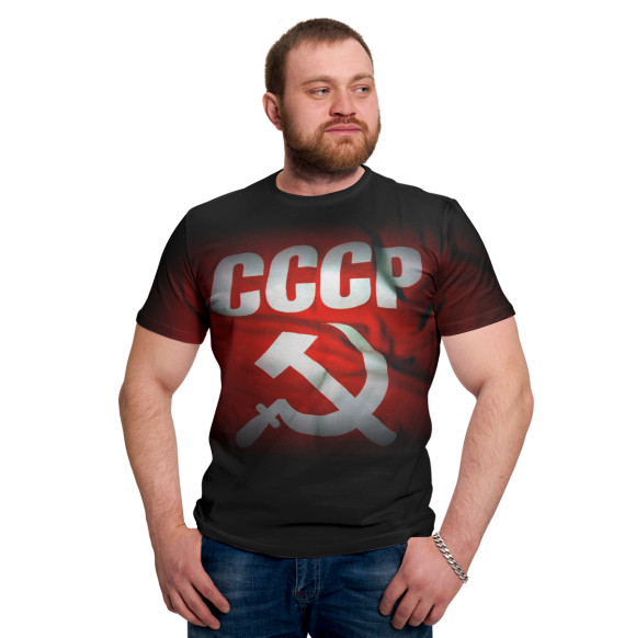 Мужская футболка с изображением СССР цвета Белый