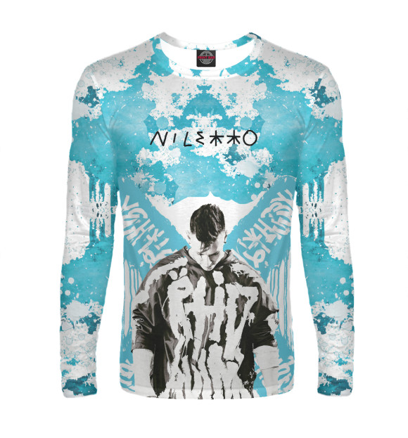 Мужской лонгслив с изображением NILETTO цвета Белый