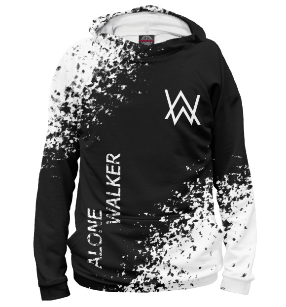 Женское худи с изображением Alan Walker цвета Белый