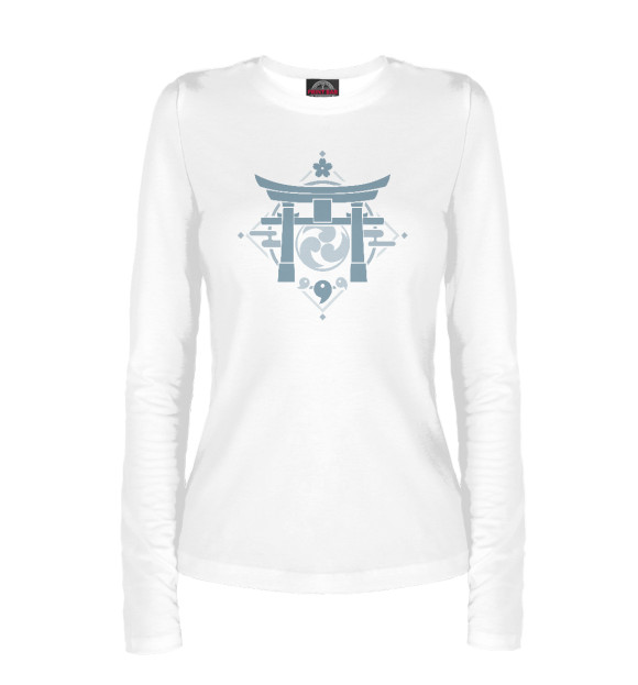 Женский лонгслив с изображением Инадзума цвета Белый