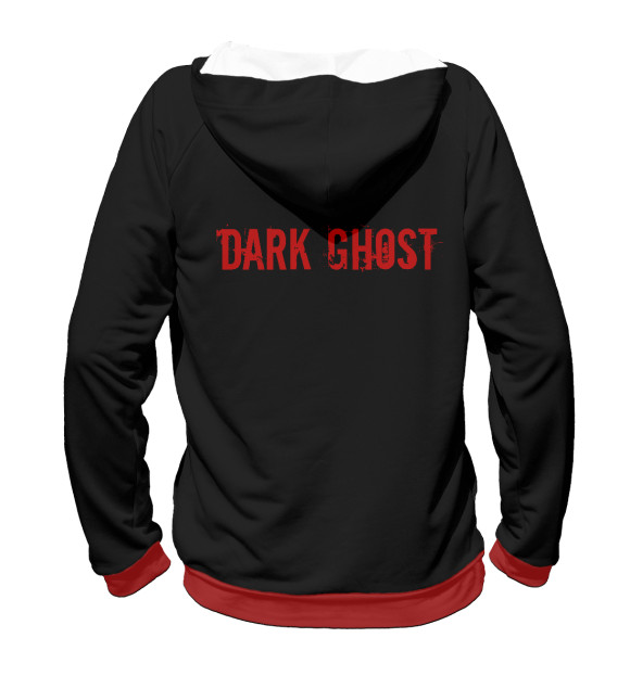Женское худи с изображением Dark ghost цвета Белый