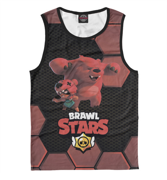 Майка для мальчика с изображением Brawl stars Nita цвета Белый