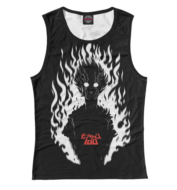 Майка для девочки с притом Моб Психо 100 цвета Белый Майка для девочки с изображением Моб Психо 100 цвета Белый