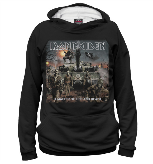 Женское худи с изображением Ironmaiden цвета Белый