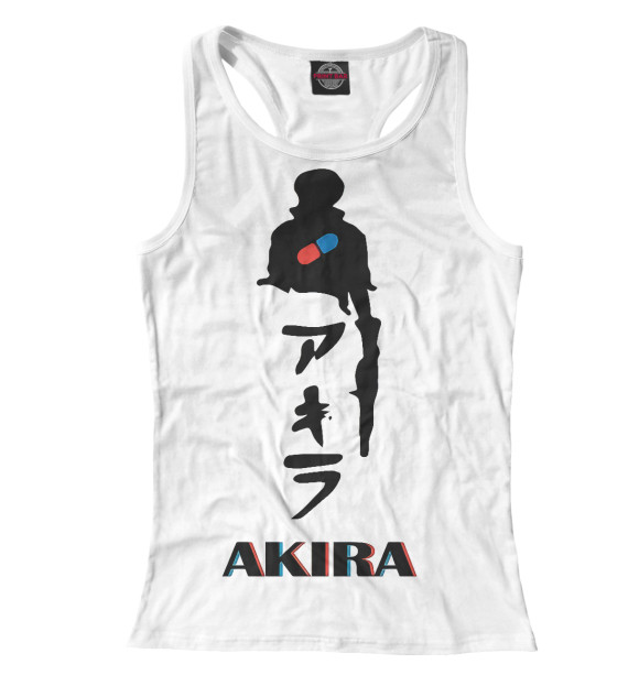 Женская майка-борцовка с изображением Akira цвета Белый