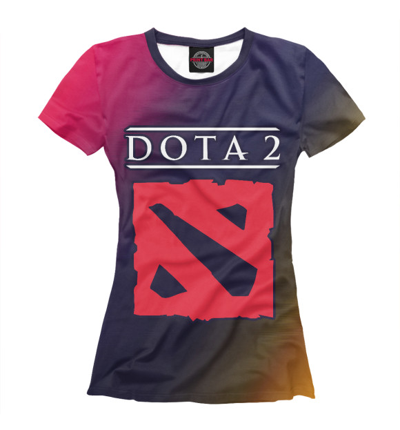 Футболка для девочек с изображением Dota 2 цвета Белый