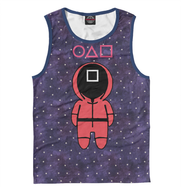 Майка для мальчика с изображением Игра в кальмара цвета Белый