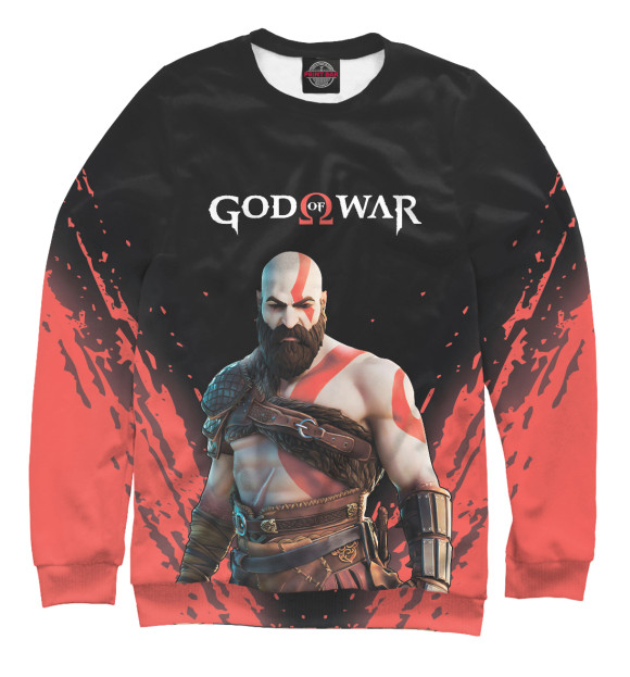 Свитшот для мальчиков с изображением God of War цвета Белый