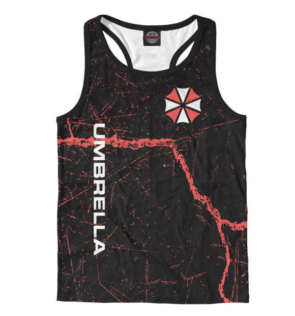 Мужская майка-борцовка с изображением Umbrella Corporation цвета Белый