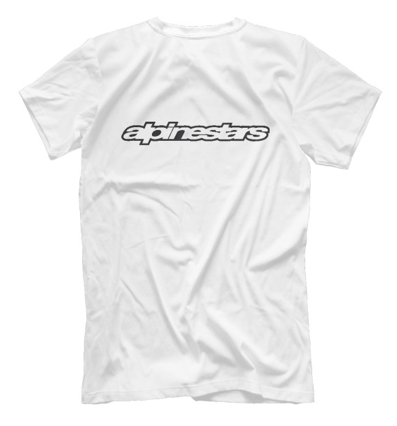 Мужская футболка с изображением Alpinestars цвета Белый