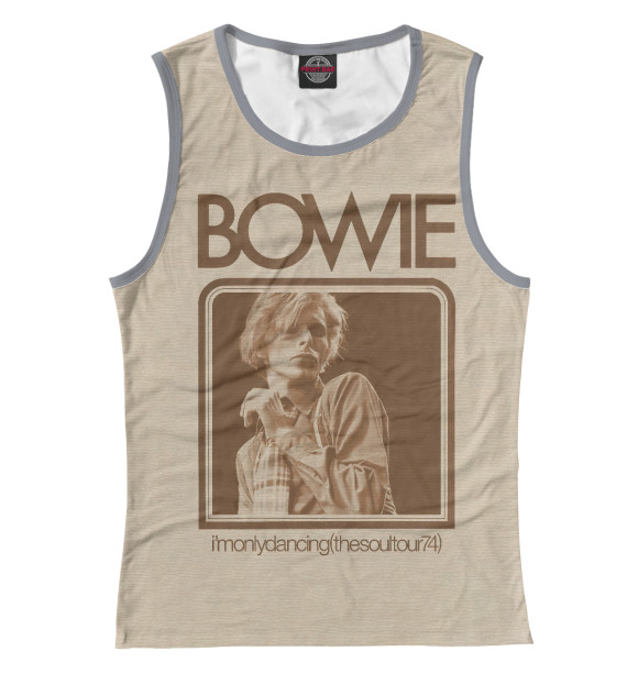 Майка для девочки с изображением David Bowie цвета Белый