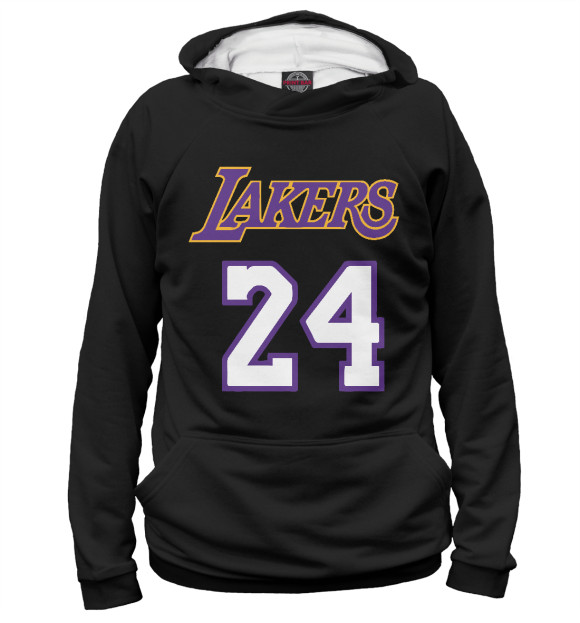 Мужское худи с изображением Lakers 24 цвета Белый