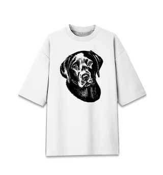Женская футболка оверсайз Собака