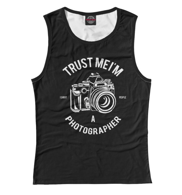 Майка для девочки с изображением Фотограф цвета Белый