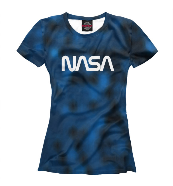 Женская футболка с изображением NASA +Space цвета Белый