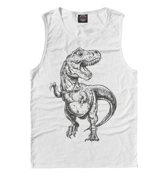 Майка для мальчика с изображением Динозавр цвета Белый