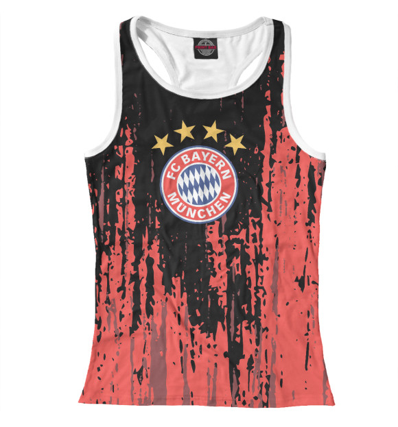 Женская майка-борцовка с изображением Bayern Munchen цвета Белый