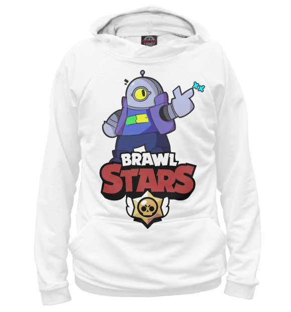 Женское худи с изображением Brawl Stars цвета Белый