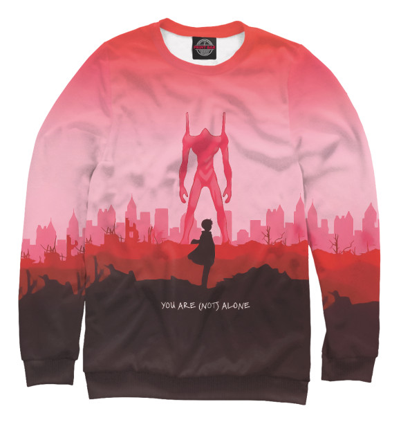 Свитшот для девочек с изображением Neon Genesis Evangelion цвета Белый