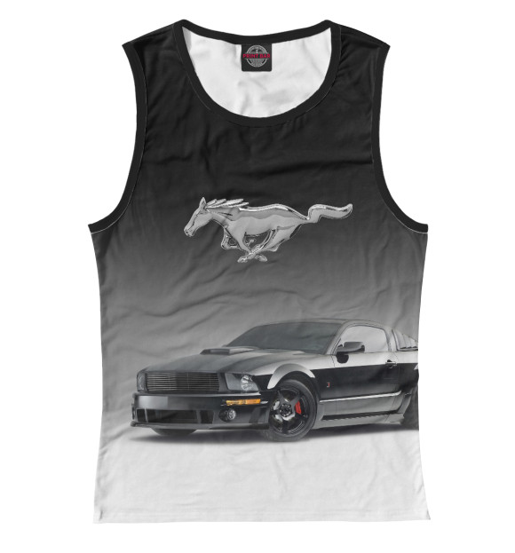 Женская майка с изображением Black цвета Белый