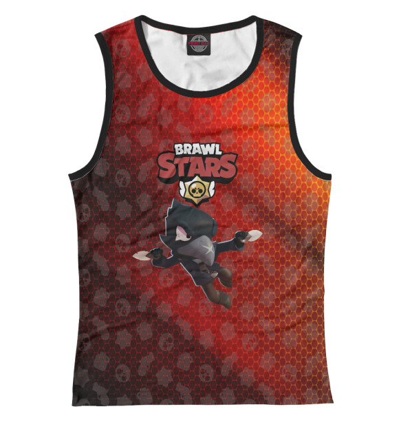 Майка для девочки с изображением CROW цвета Белый