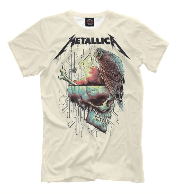 Мужская футболка с изображением Metallica цвета Белый