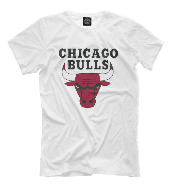 Мужская футболка с изображением Chicago Bulls цвета Белый
