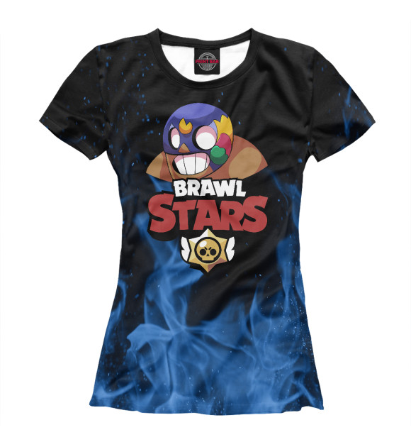 Женская футболка с изображением Brawl Stars - El Primo цвета Белый