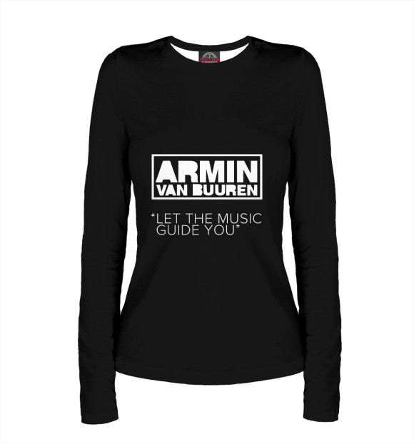Женский лонгслив с изображением Armin van Buuren цвета Белый