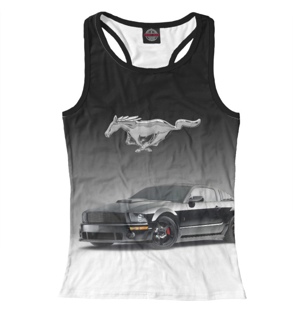 Женская майка-борцовка с изображением Black цвета Белый