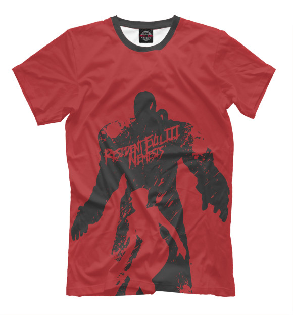Мужская футболка с изображением Resident Evil 3 Nemesis цвета Белый