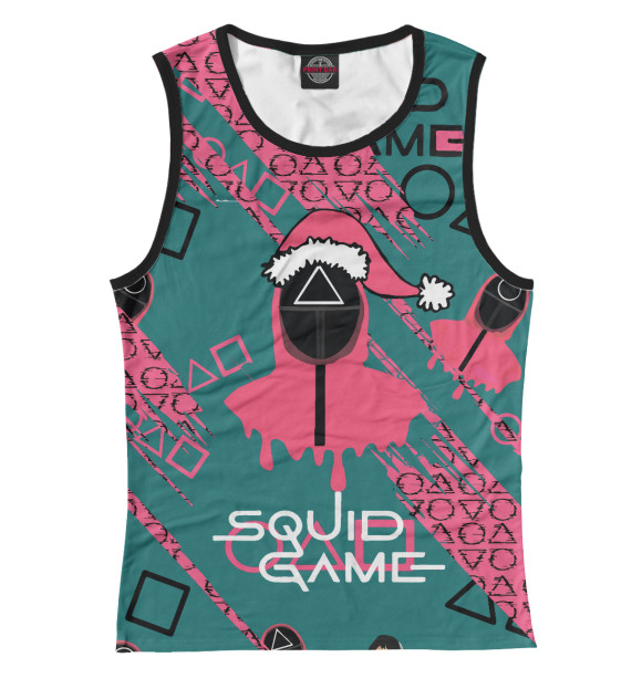 Майка для девочки с изображением Игра в кальмара цвета Белый