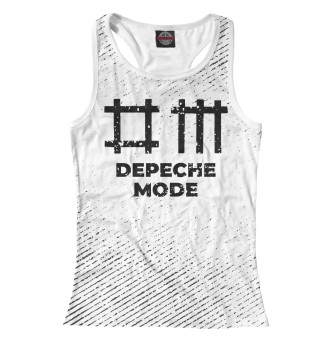 Женская майка-борцовка Depeche Mode гранж светлый