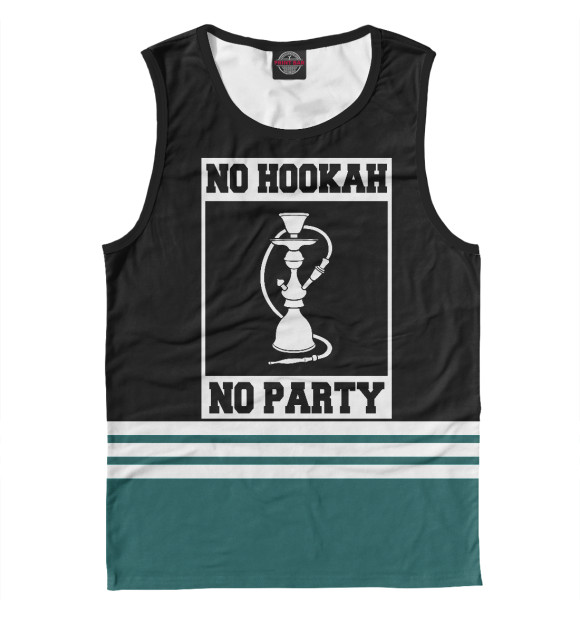 Майка для мальчика с изображением No Hookah No Party цвета Белый