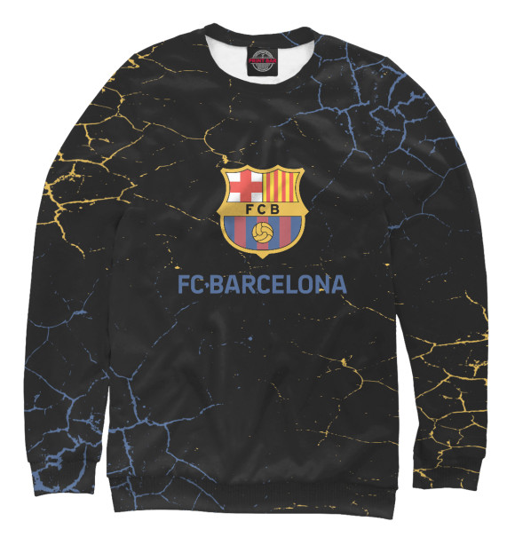 Свитшот для мальчиков с изображением Barcelona цвета Белый