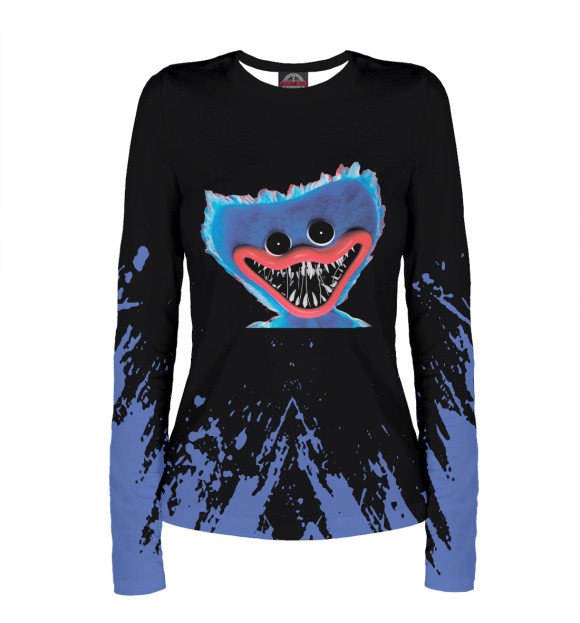 Женский лонгслив с изображением Poppy Playtime цвета Белый